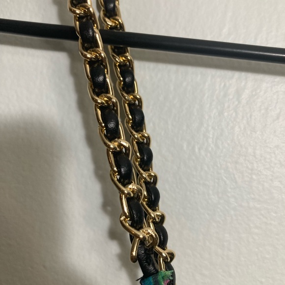 Just Polly bandana shirt. Multicolor chain straps - Picture 4 of 5